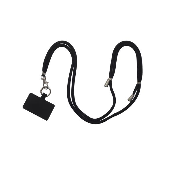 BLACKTECH Nylon Long Lanyard with Supporting Pads - Black