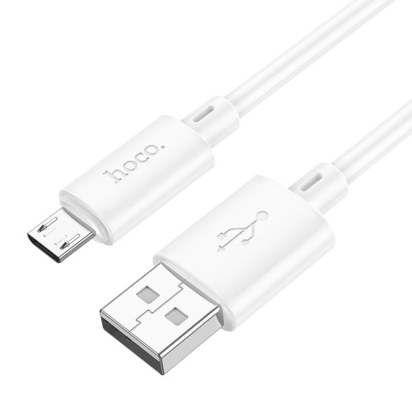 hoco. X88 Gratified charging data cable for Micro packaged - white