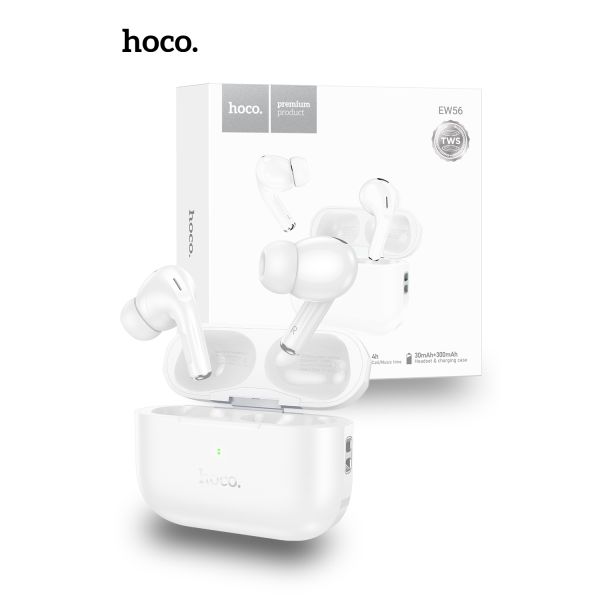 hoco. EW56 Physical Noise Cancelling Generoso True Wireless Earphones - White