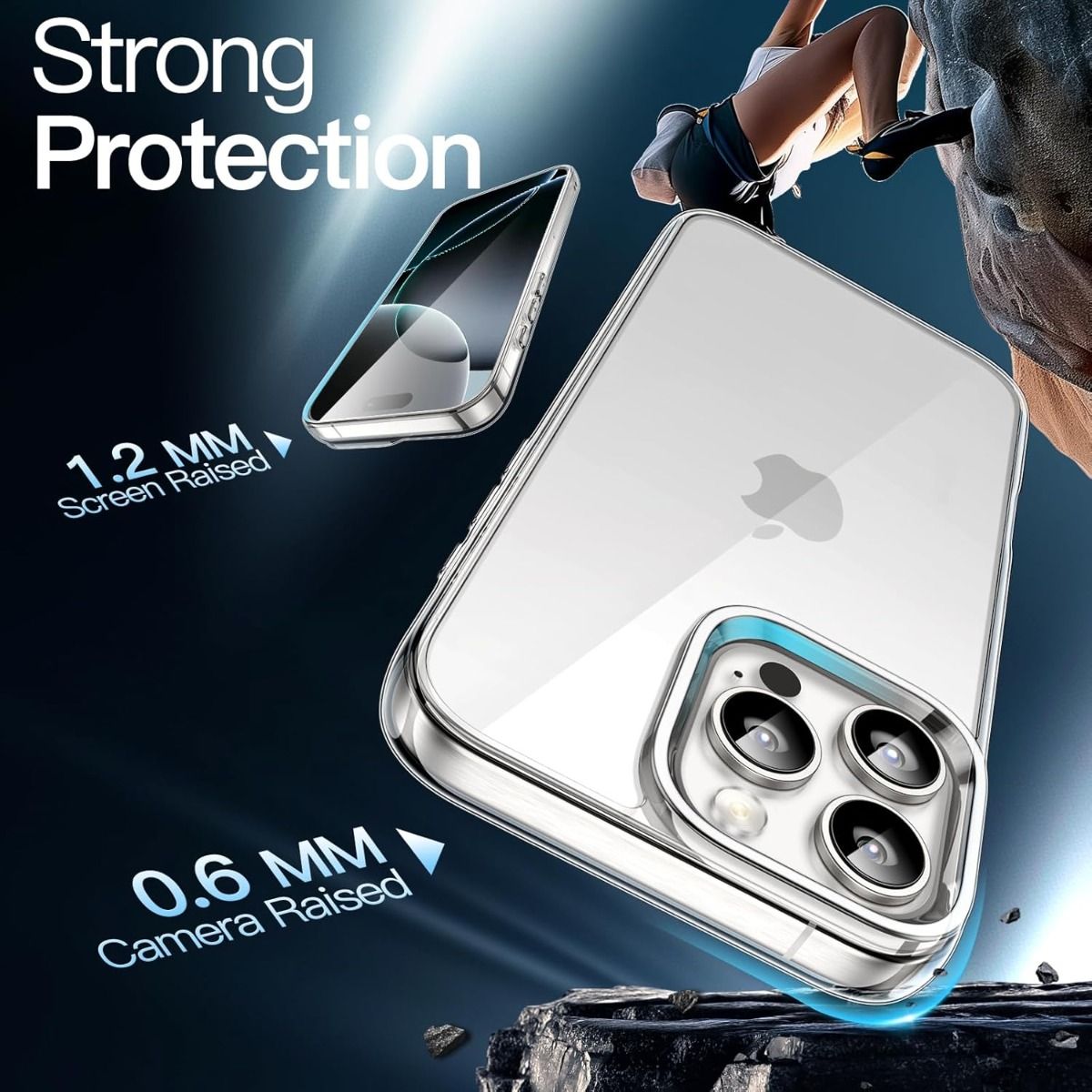 iPhone 17 Pro Max Thick Silicone Case - Clear
