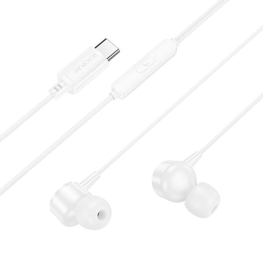 BOROFONE BM94 Sonar universal digital earphones with microphone Type-C - white