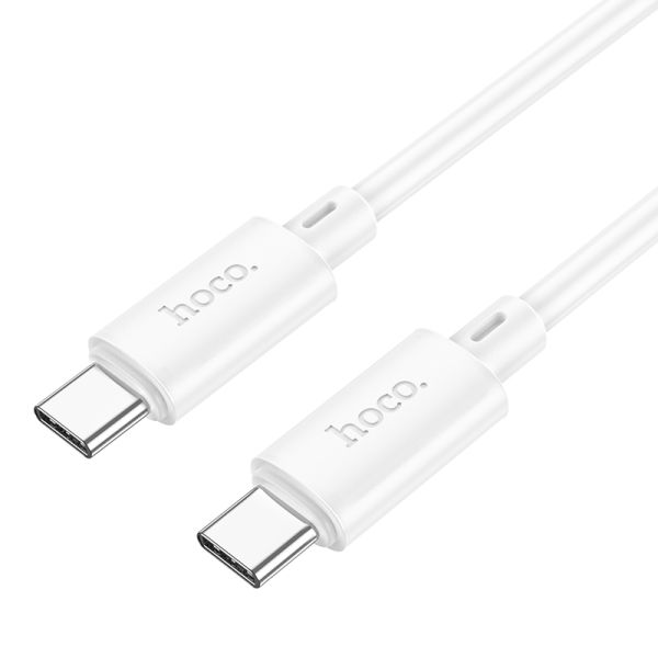 hoco. X88 Gratified 60W charging data cable for Type-C to Type-C packaged  - white