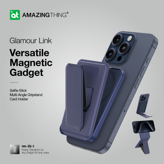 AMAZINGTHING Travel Mag Fold Pro Glamour Link (MagSafe Compatible) - Dark Blue