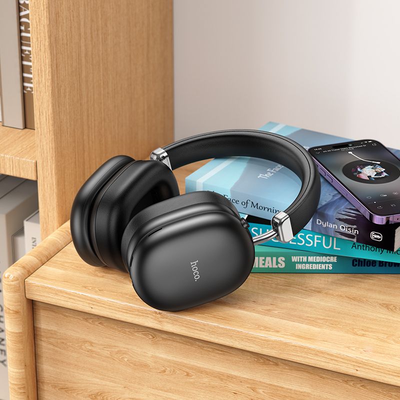 hoco. W35 Max Auspicious ANC Active Noise Cancellation BT headphones - black