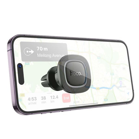 hoco. H72 Crown magnetic car holder air outlet  (MagSafe Compatible)  - black metal gray