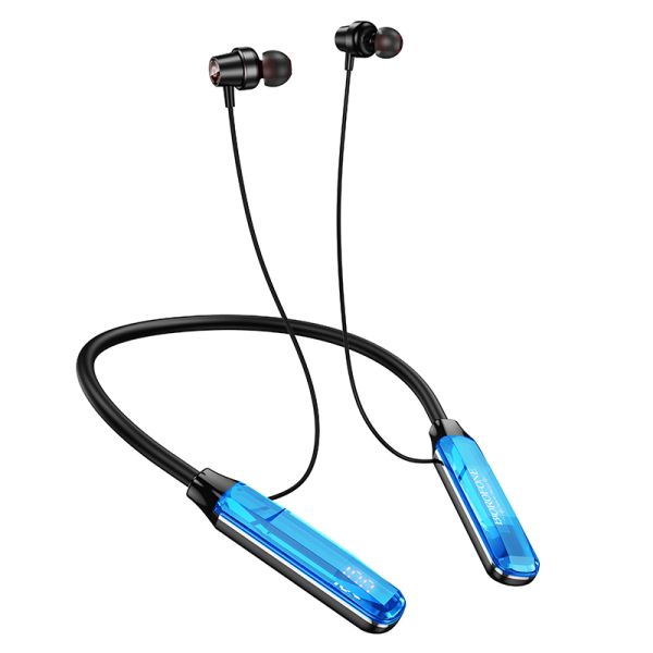 BOROFONE BE69 Crystal flash neck-mounted BT earphones - sapphire blue