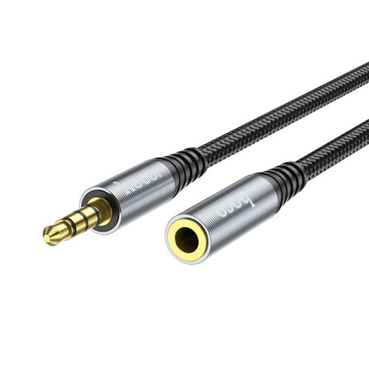 hoco. UPA20 3.5 audio extension cable male to female(L=1M) - metal grey