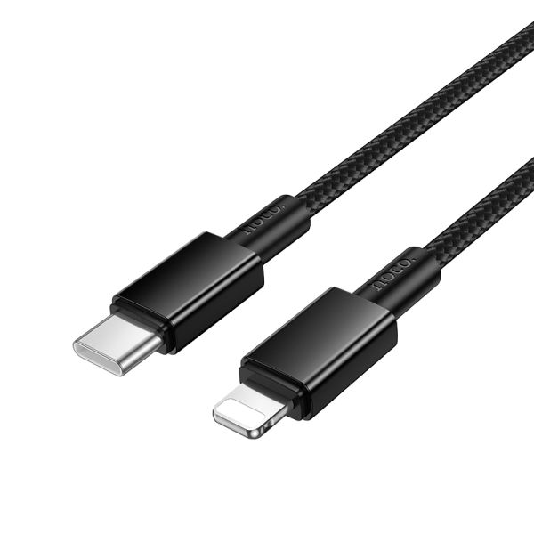 hoco. X119 USB-C to Lightning Braided Super Tough Cable 100cm - Black