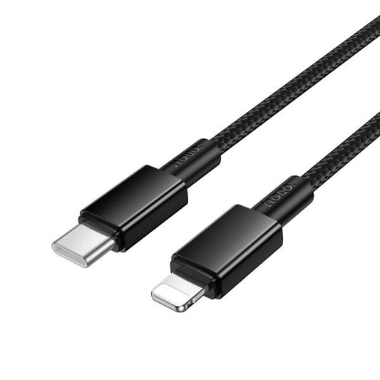 hoco. X119 USB-C to Lightning Braided Super Tough Cable 100cm - Black