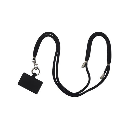 BLACKTECH Nylon Long Lanyard with Supporting Pads - Black