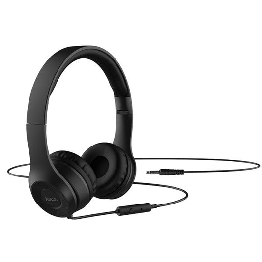 hoco. W21 Graceful charm wire control headphones - Black