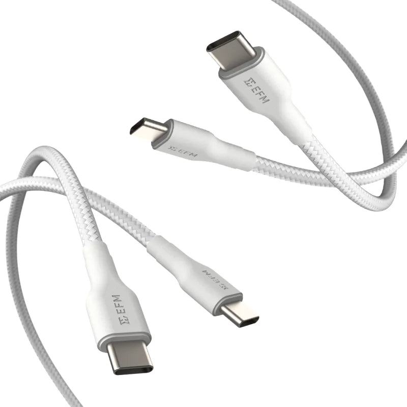 EFM USB-C Braided Cable Twin Pack - 1M