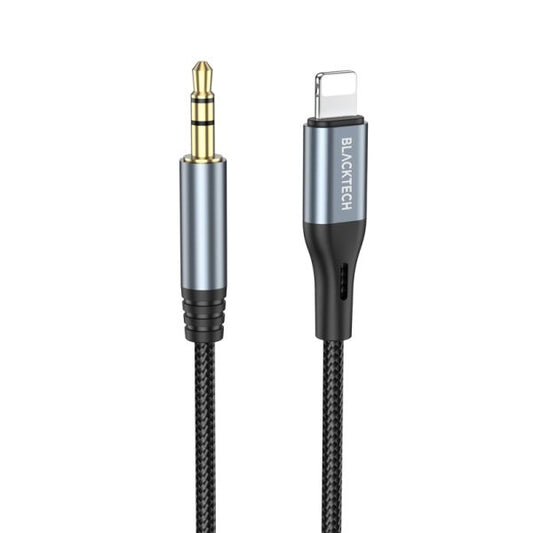 BLACKTECH BL-DUP03L Lightning to AUX Braided Super Tough Cable 100cm - Gray