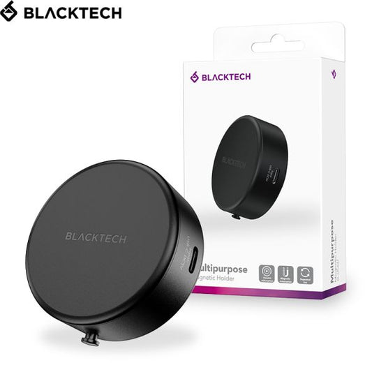 BLACKTECH BL-DCA47 Multipurpose Magnetic Aluminum Holder - Black (MagSafe Compatible)