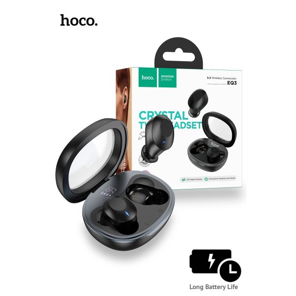 hoco. EQ3 7 Hours Smart True Wireless Earphones - Black