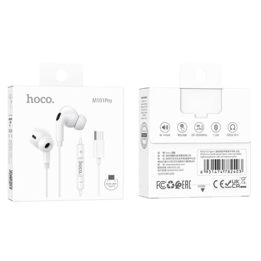 hoco. M101 Pro Crystal USB-C Handsfree - White