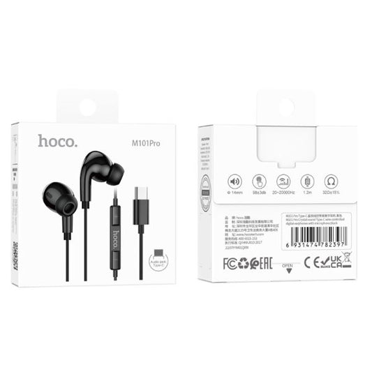 hoco. M101 Pro Crystal USB-C Handsfree - Black