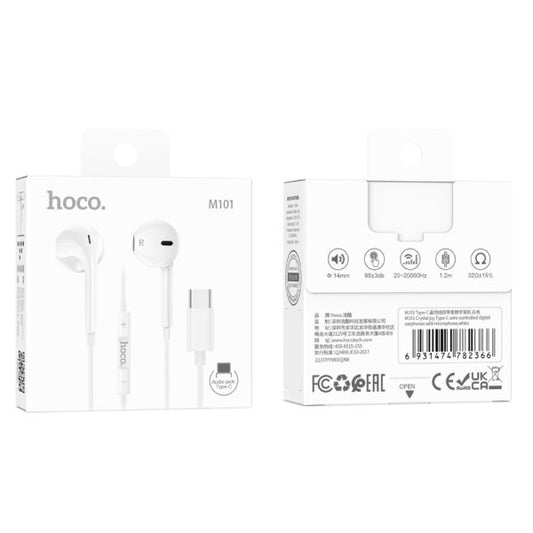 hoco. M101 Crystal USB-C Handsfree - White