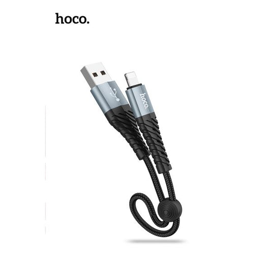 hoco. X38 USB-A to Lightning Anti-Bending Cable 25cm - Black
