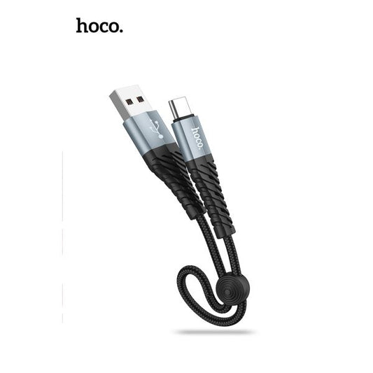 hoco. X38 USB-A to USB-C Anti-Bending Cable 25cm - Black