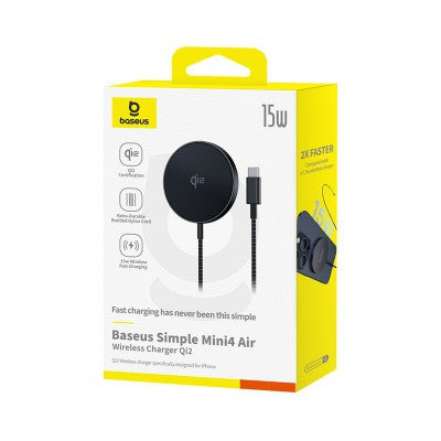 Baseus Simple Mini4 Air Magnetic Wireless Charger Qi2 15W