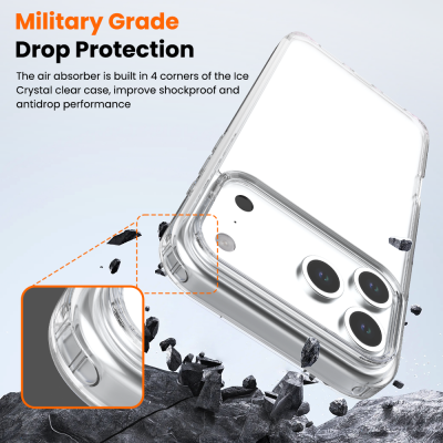 iPhone 17 Pro Max Ice-transparent Anti-fall Case Cover